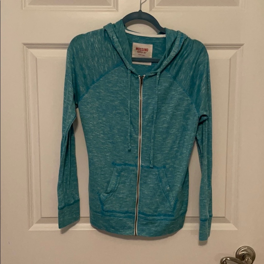 Soft blue zip up